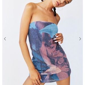 With Jean Blue Strapless Dress